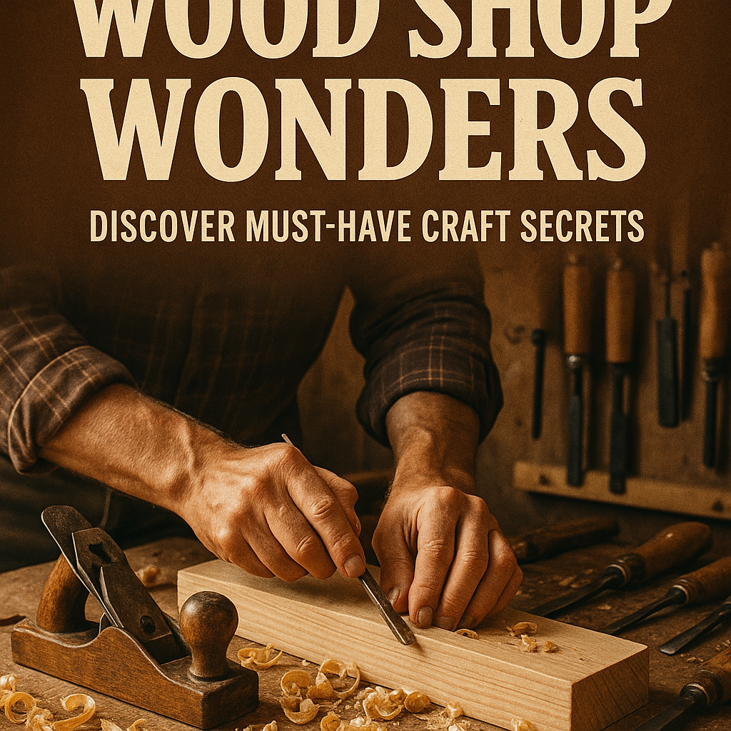 Generate an eye-catching, high-quality image about: Wood Shop Wonders: Discover Must-Have Craft Secr