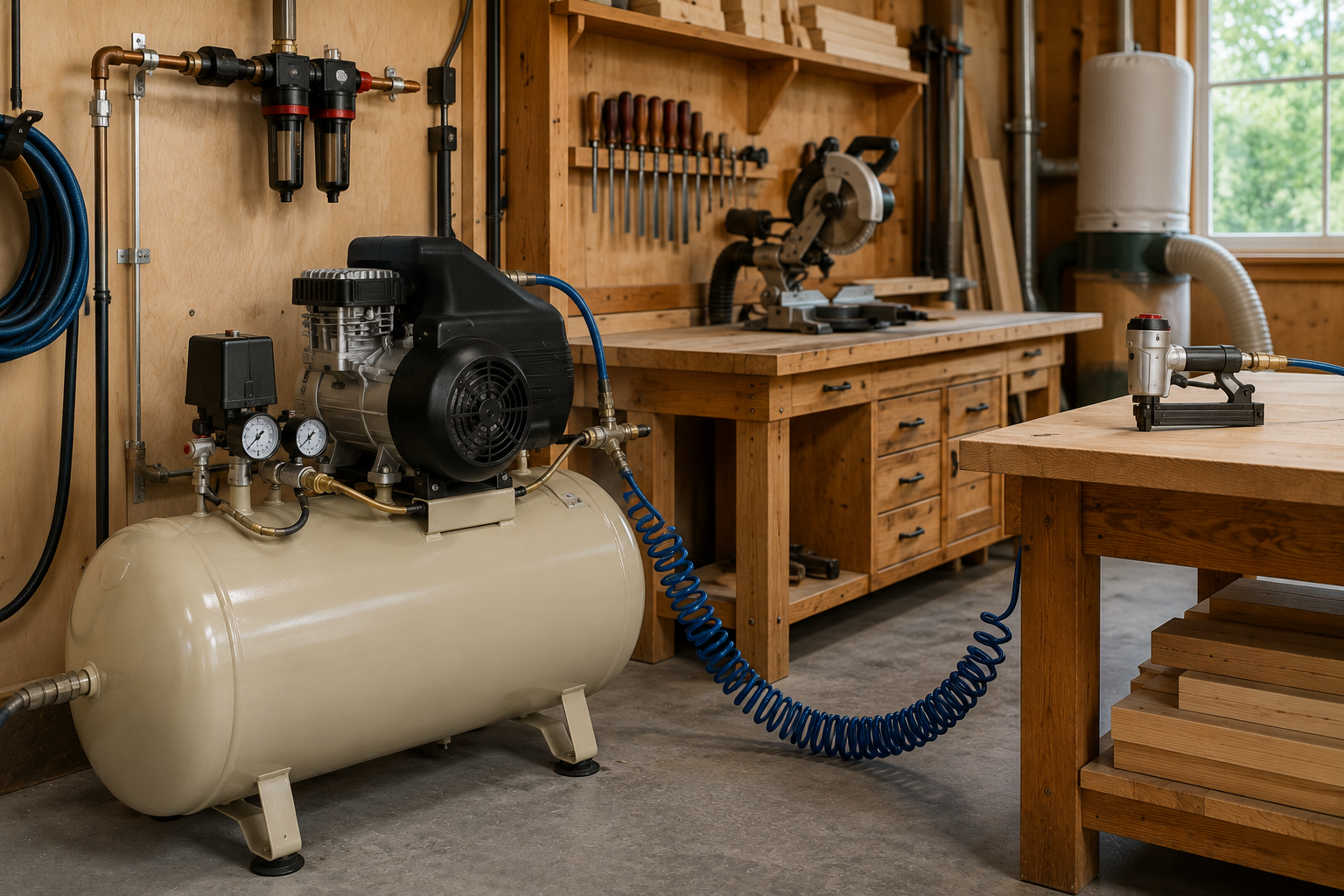 Best Air Compressor Setup for a Woodworking Shop
