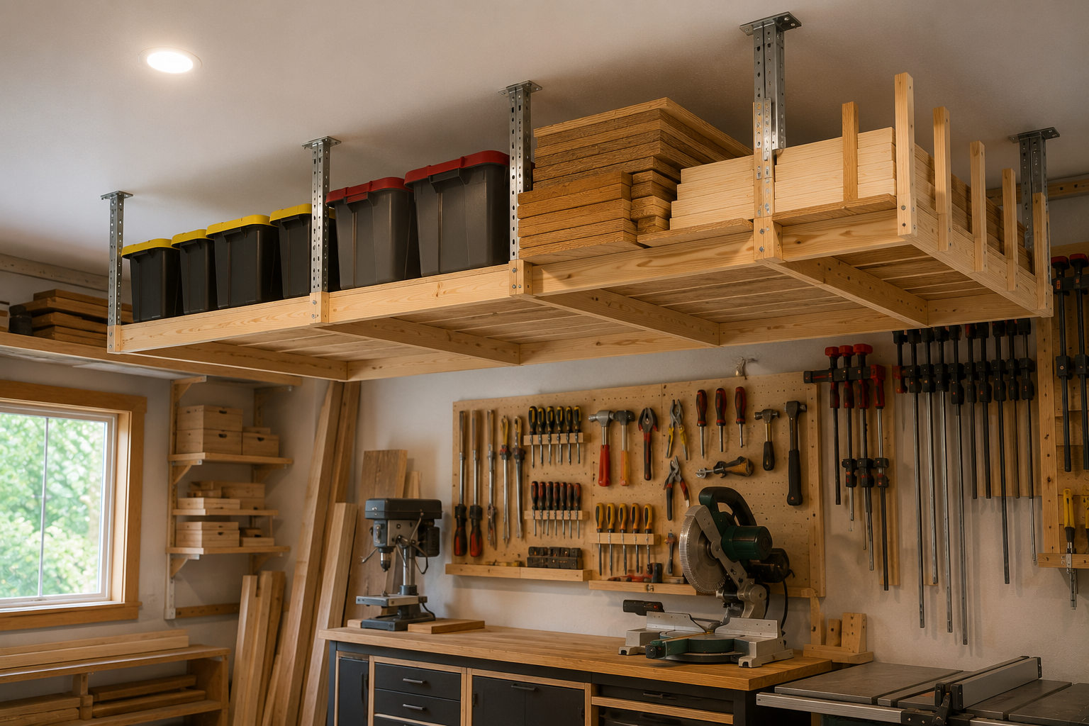 DIY Ceiling Storage Ideas for Small Workshops