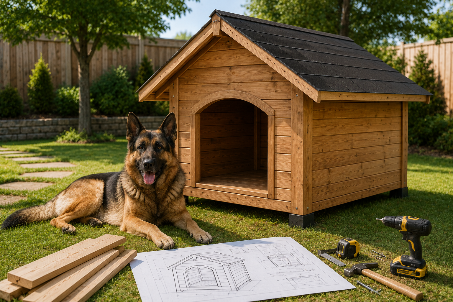 DIY Wooden Dog House Plans for Large Dogs