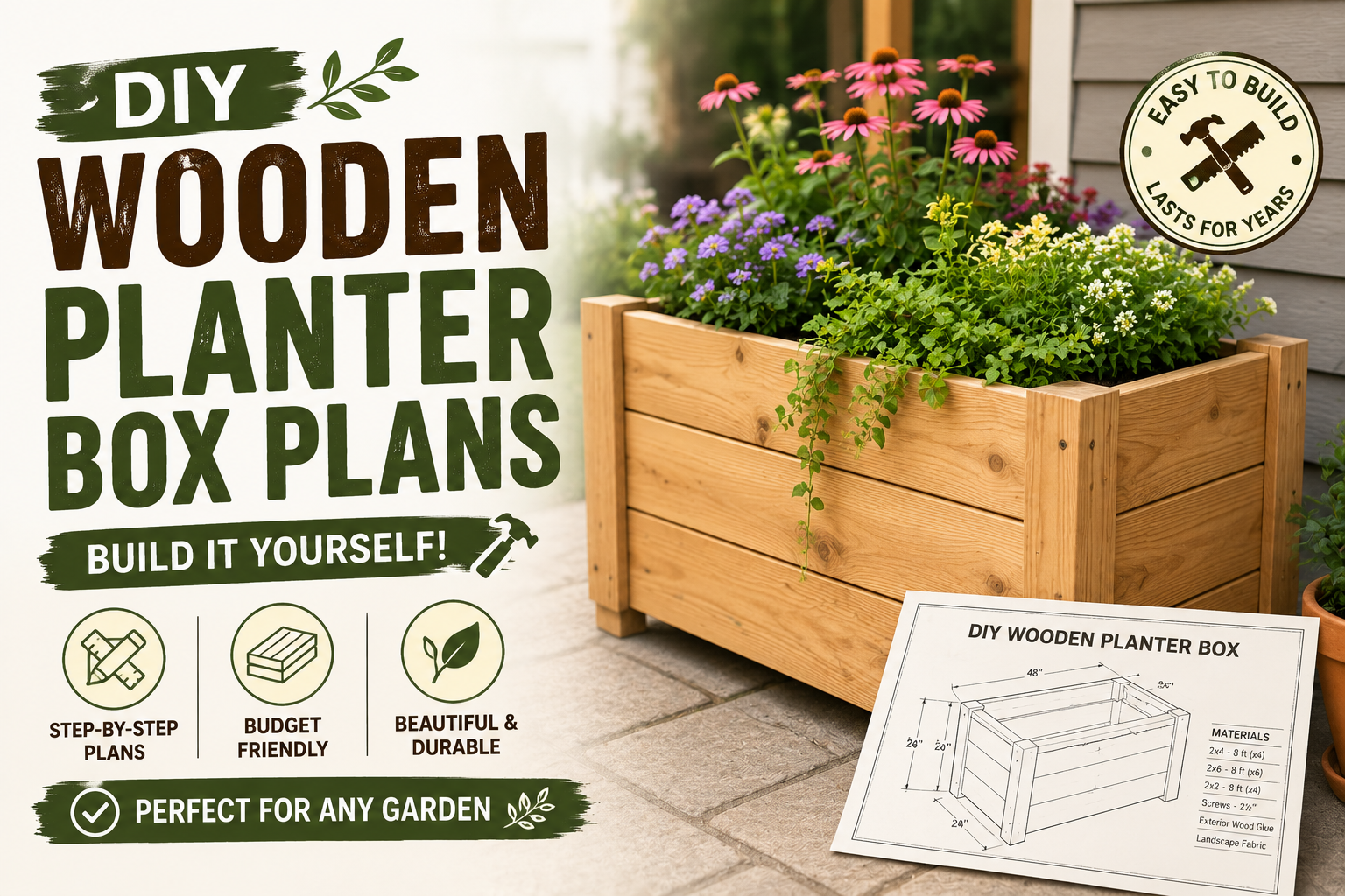 DIY Wooden Planter Box Plans