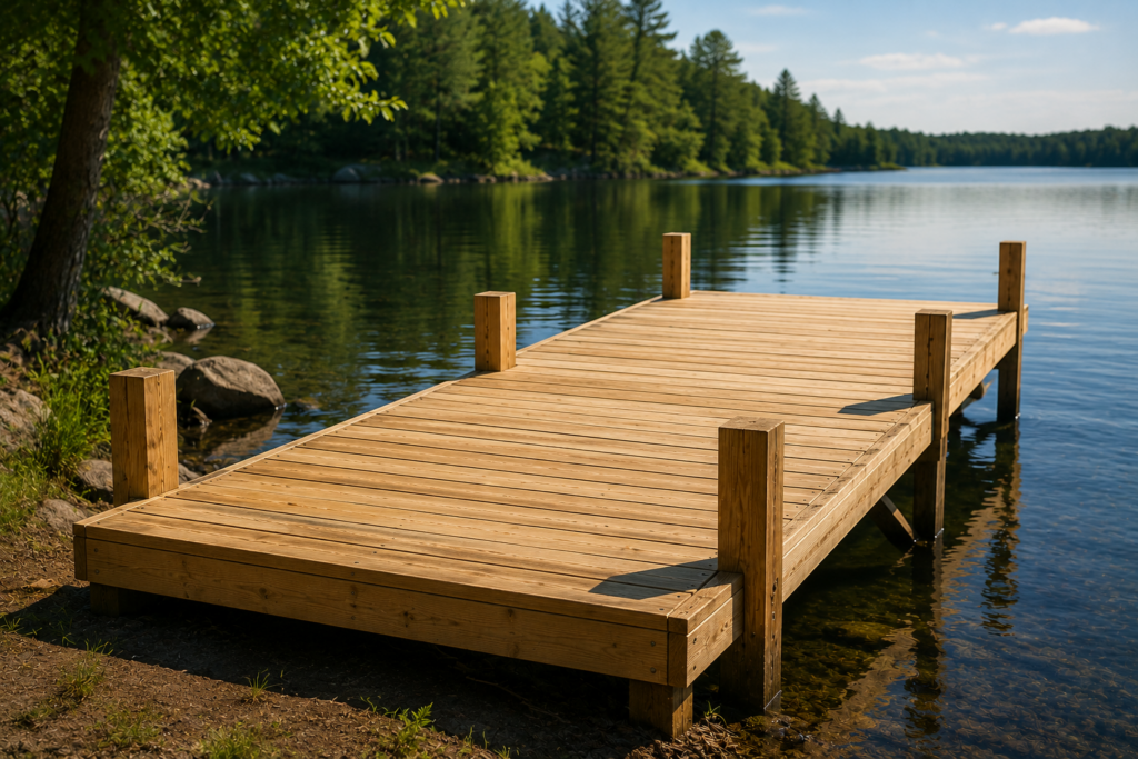 How to Build a Wooden Dock for a Small Lake