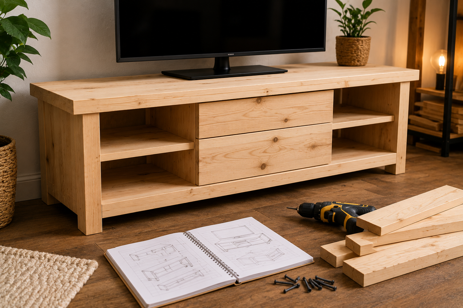 How to Build a Wooden TV Stand