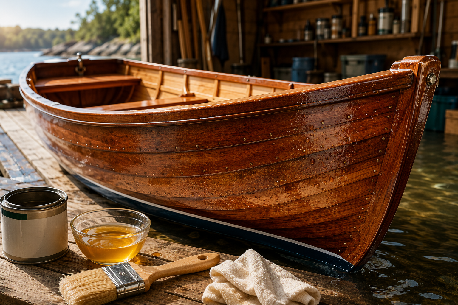 Waterproof Wooden Boat