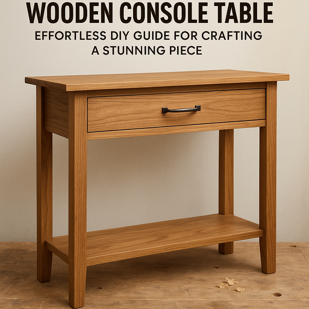 Generate an eye-catching, high-quality featured image prompt for a blog post about: Wooden Console T