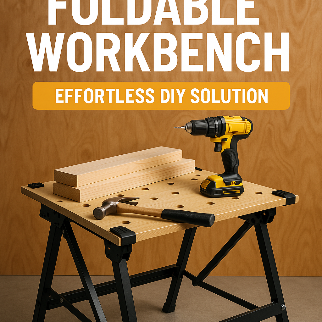 Generate an eye-catching, high-quality featured image prompt for a blog post about: Foldable Workben