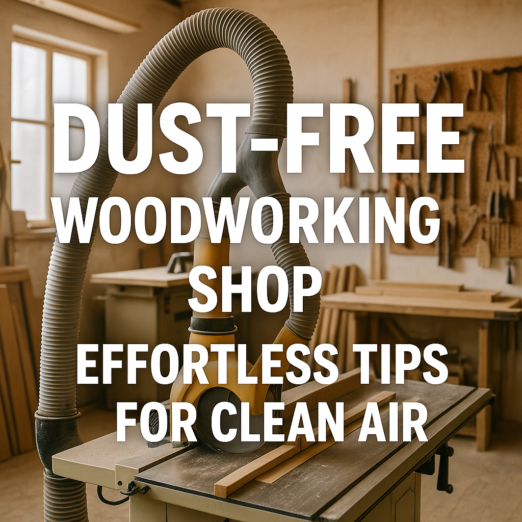 Generate an eye-catching, high-quality featured image prompt for a blog post about: Dust-Free Woodwo