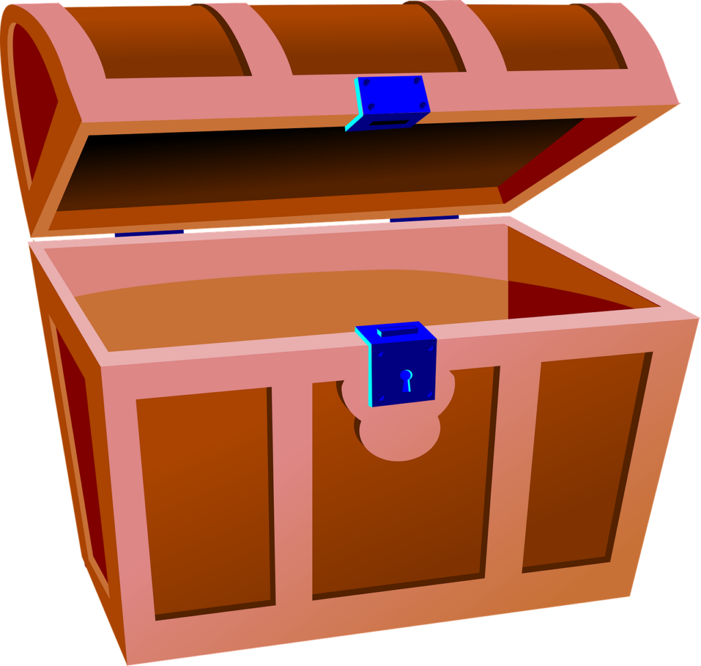 treasure, chest, trunk, open, pirate, wooden, vintage, buried, container, toy, empty, treasure, treasure, treasure, chest, chest, chest, chest, chest, trunk