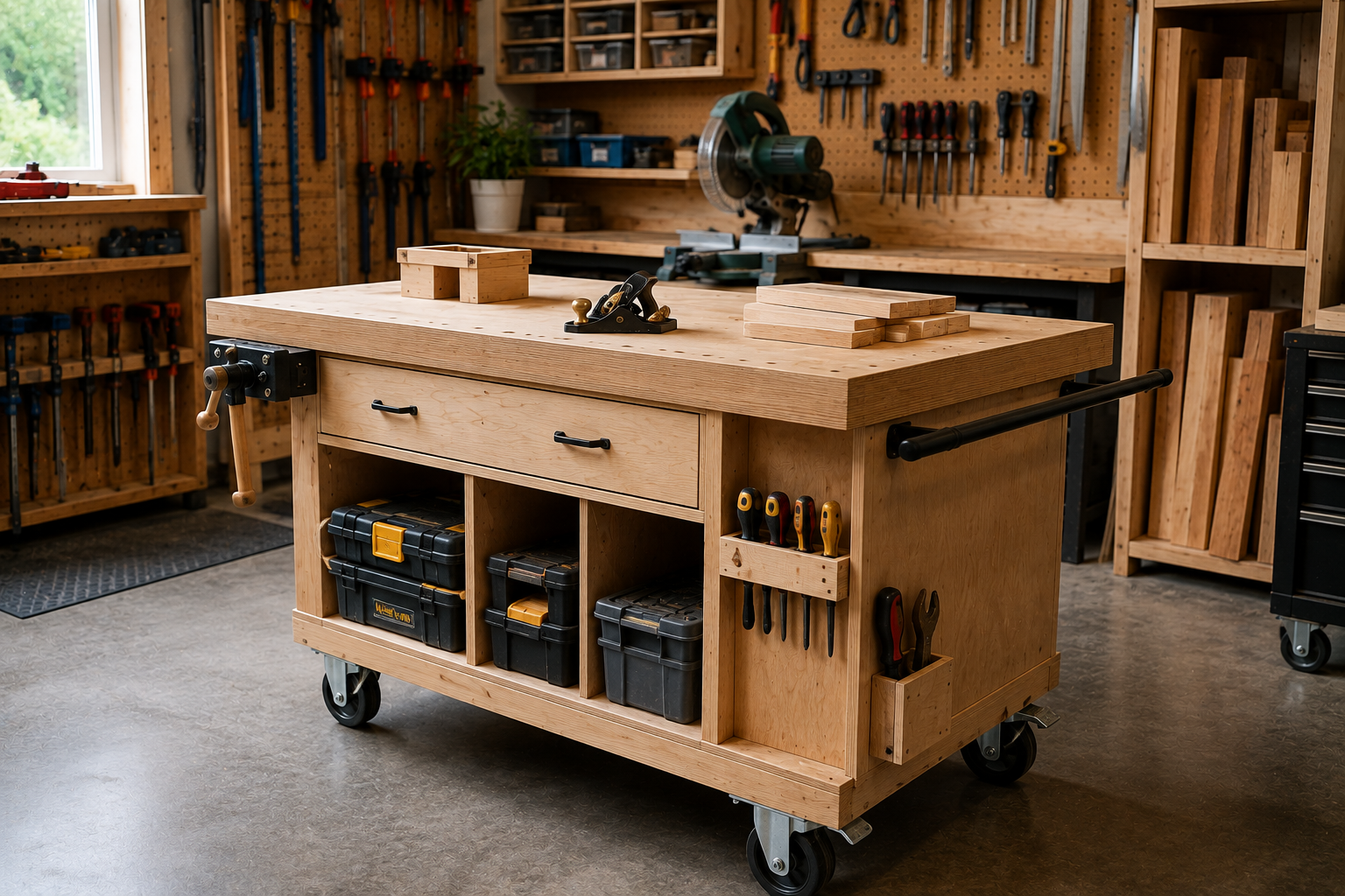 Mobile Workbench Ideas - Effortless Solutions for Small Shops