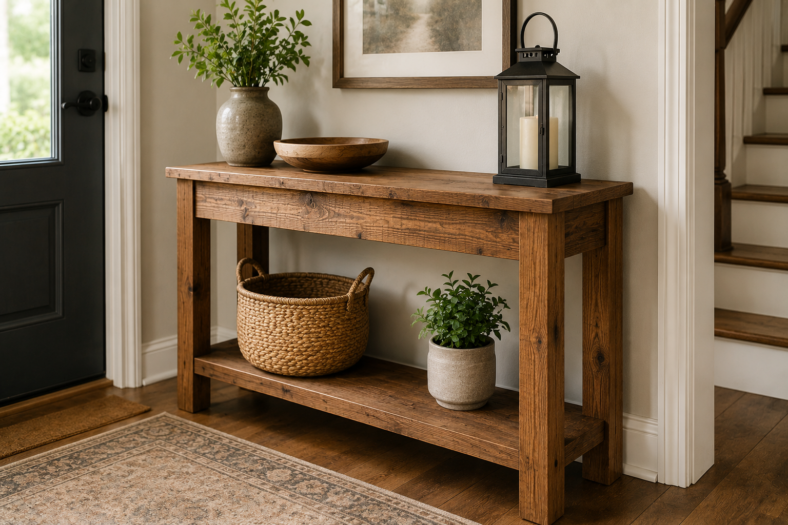 Wooden Entryway Table