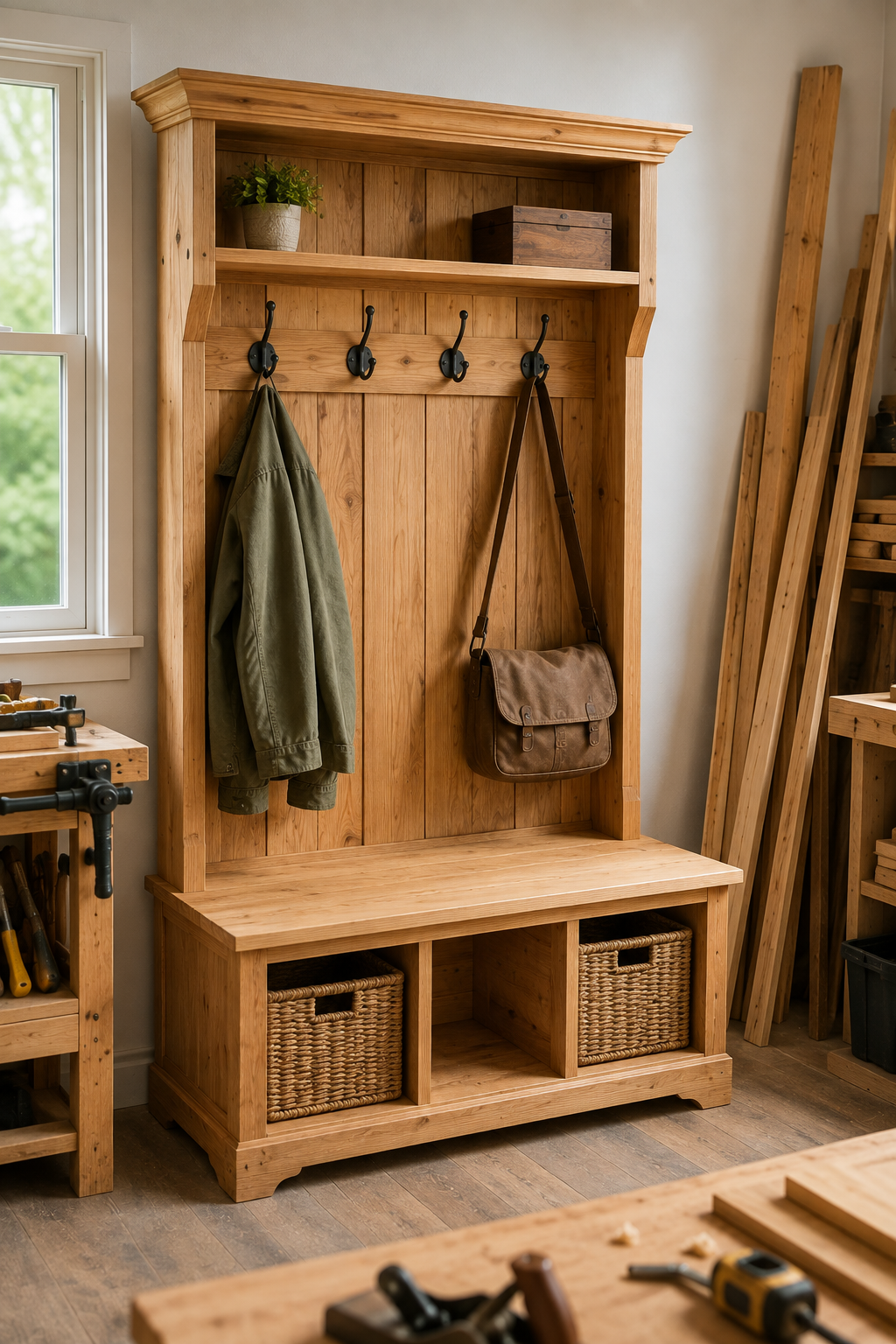 Wooden Hall Tree Building Guide: Effortless DIY Tips